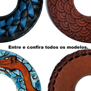 TSUBA Importado de Couro p/ SHINAI