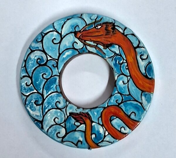 TSUBA Importado de Couro p/ SHINAI - Imagem 4